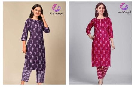 Saraa 2 Beautiful Cotton Printed Kurti With Pant 